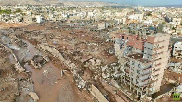شاهد كيف أصبحت أكثر مناطق ليبيا تضرارا بعد الإعصار