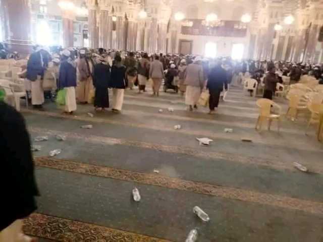 صورة صادمة من داخل أكبر مسجد حديث في اليمن.. شاهد الى ماذا حولت المليشيات جامع الصالح بصنعاء