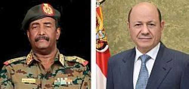 رشاد العليمي يتجاهل تهنئة رئيس مجلس السيادة السوداني بالنصر وتحرير العاصمة الخرطوم