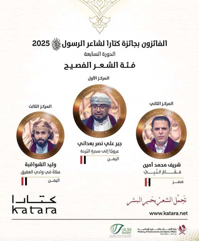 عروجًا إلى سدرة البردة: شاعران يمنيان يحصدان المراكز الأولى في مسابقة ''شاعر الرسول''