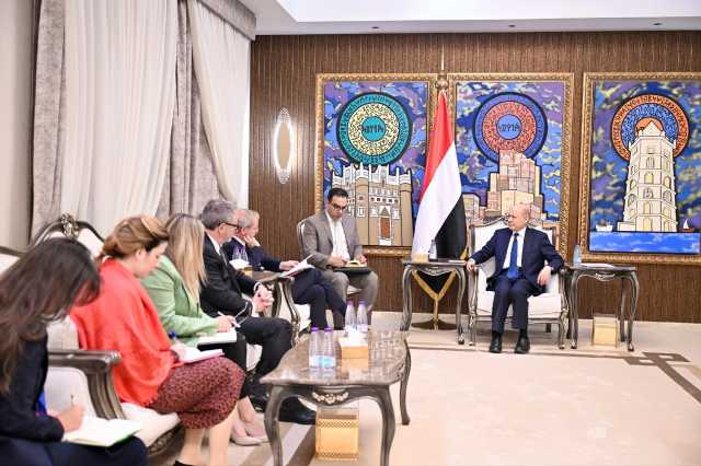 الرئيس العليمي يستقبل مسؤولاً أوروبيًا