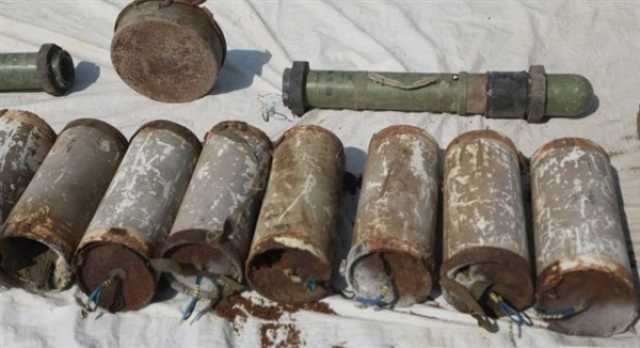 العثور على كميات كبيرة من المتفجرات والألغام خلفها الحوثيون