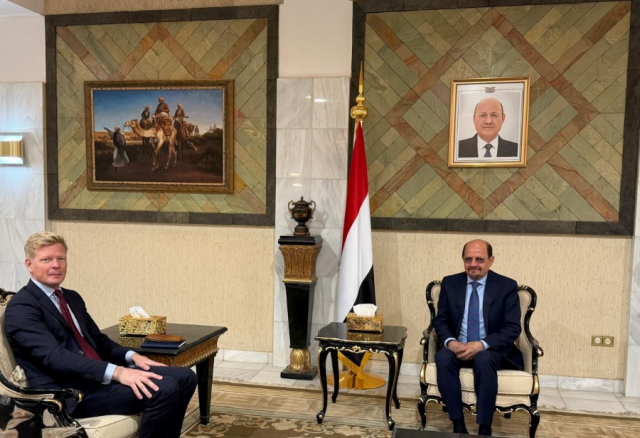 المبعوث الأممي يطلع الحكومة اليمنية على نتائج اتصالاته ومساعيه لاستئناف عملية السلام