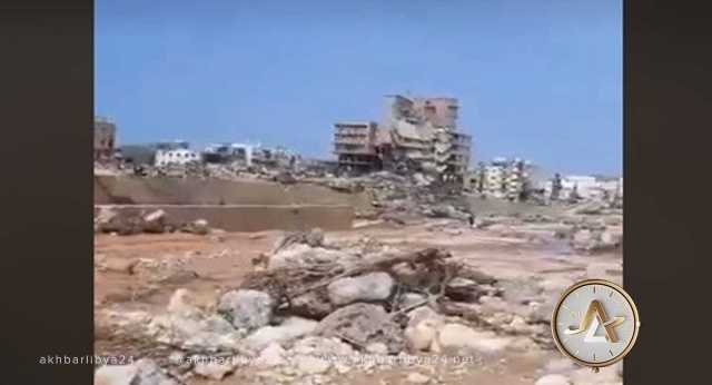 بلدي درنة يؤكد انهيار عدة منازل و4 عمارات سكنية في درنة
