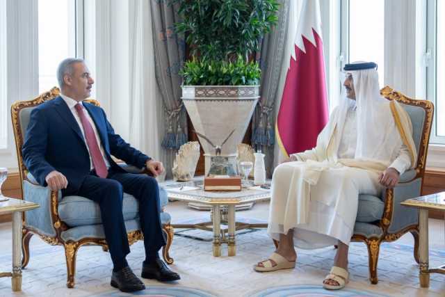 سمو الأمير يستقبل وزير الخارجية التركي