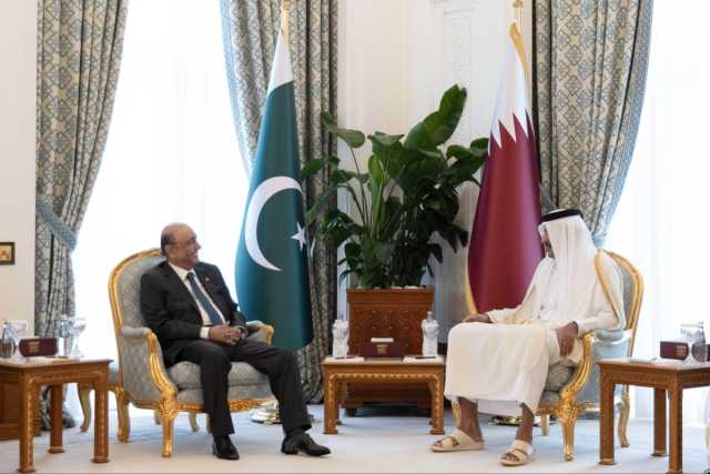 سمو الأمير يلتقي الرئيس الباكستاني