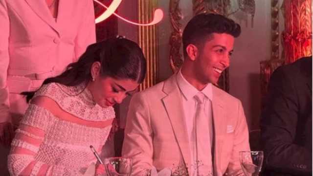 أحمد زاهر يبكي تأثرًا في عقد قران ابنته ليلى