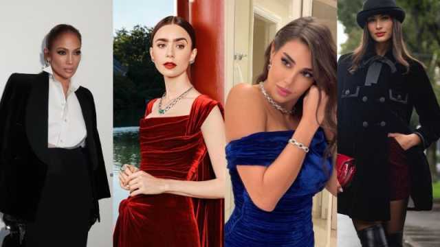 بين ياسمين صبري وجينيفر لوبيز كيف تألقت الفنانات بتصاميم قماش المخمل هذا الخريف