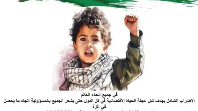 مصادر لـ البوابة: دعوات لشن اضراب على مستوى عالمي تضامنا مع غزة