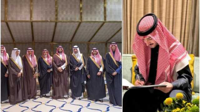 أمراء آل سعود في حفل زفاف الأمير عبد الله.. والأمير مقرن يؤدي العرضة