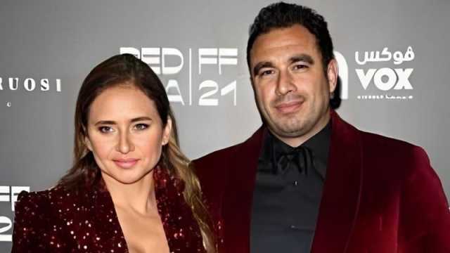 نيللي كريم و زوجها في أحدث ظهور لهما:(لن ننسى الأرواح البريئة في غزة)