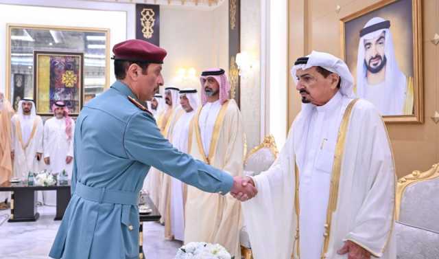 النعيمي والشرقي والمعلا وسعود بن صقر يستقبلون المهنئين