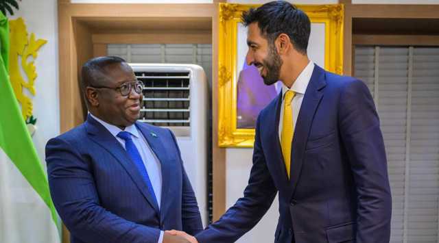 شخبوط بن نهيان يناقش مع رئيس سيراليون تعزيز العلاقات البلدين