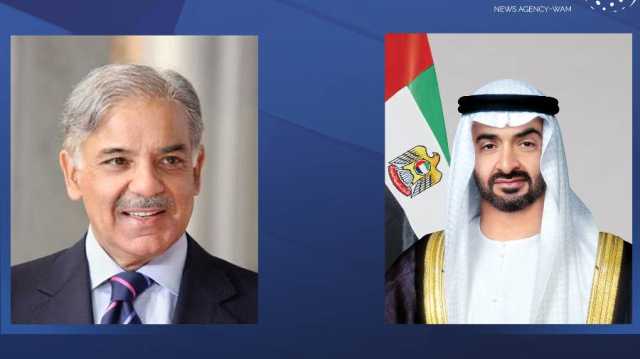 محمد بن زايد يبحث ورئيس وزراء باكستان علاقات التعاون بين البلدين