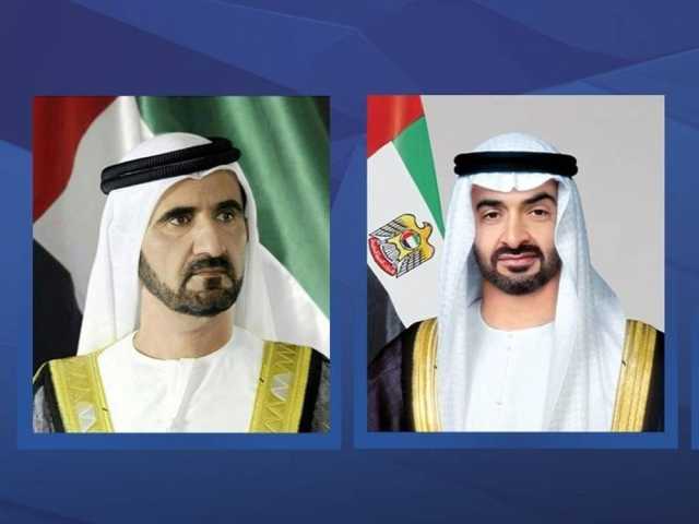 محمد بن زايد يتقبل تعازي محمد بن راشد في وفاة حمد الخييلي