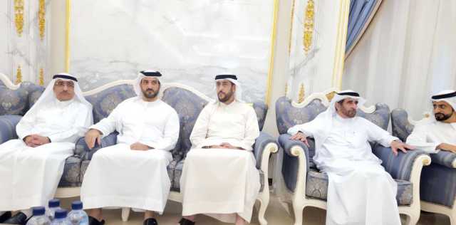 سلطان بن أحمد القاسمي يعزي في وفاة الشيخة نورة بنت سعيد القاسمي