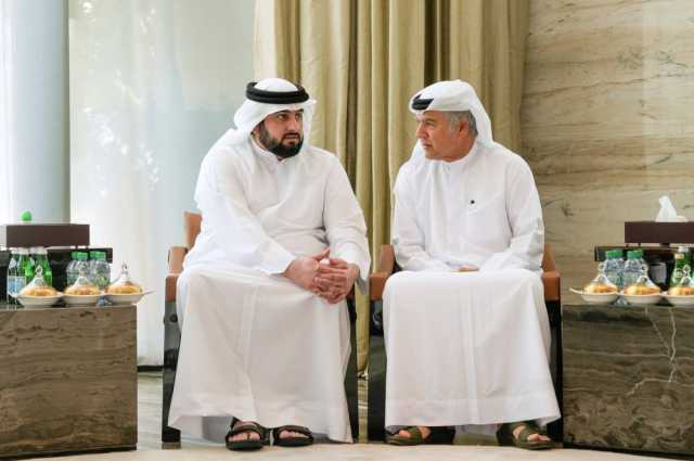مكتوم بن محمد وأحمد بن محمد يعزيان في وفاة أرملة المرحوم عبدالواحد الرستماني