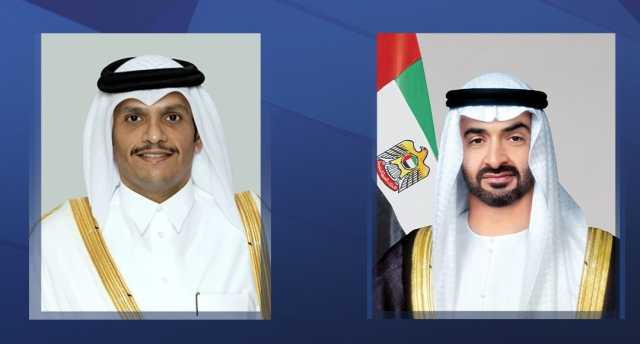 محمد بن زايد يبحث ورئيس الوزراء القطري العلاقات الأخوية وتعزيز العمل المشترك