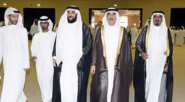 سعود بن راشد المعلا يحضر أفراح العويس بالشارقة