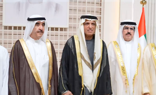 المعلا وسعود بن صقر يحضران أفراح الطاير والمهيري