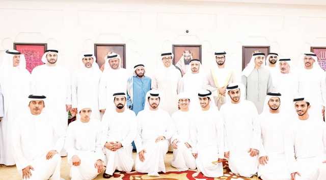 منصور بن زايد وأولياء العهود يحضرون أفراح الرميثي والقبيسي