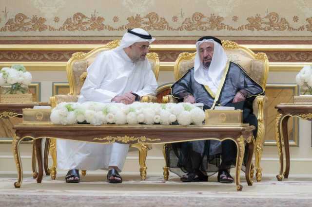 حاكم الشارقة يتقبّل التهاني بحلول شهر رمضان المبارك في قصر البديع