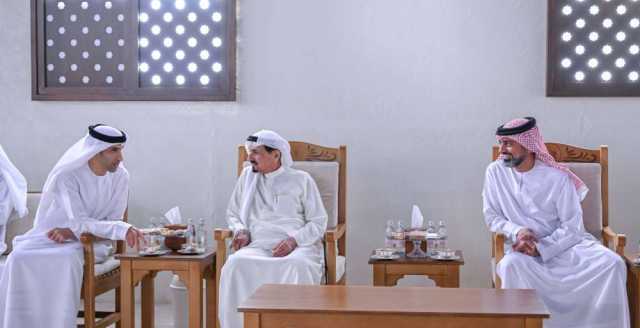 حاكم عجمان وولي عهده يواصلان تقبل التهاني من الأعيان ورجالات الدولة بشهر رمضان المبارك