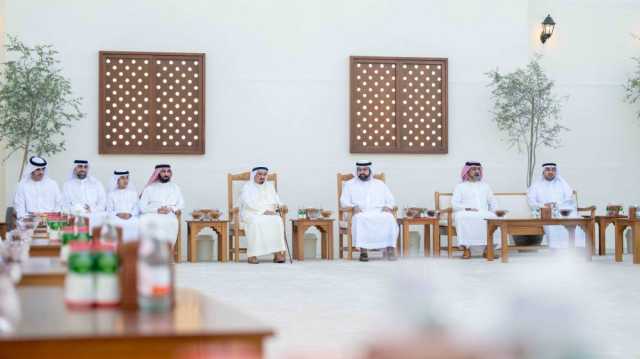 النعيمي والمعلا وسعود بن صقر يواصلون استقبال المهنئين