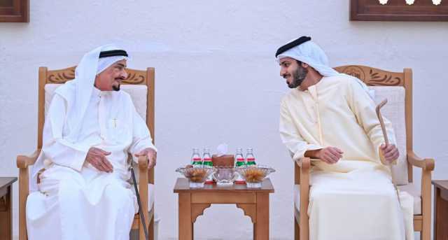 النعيمي يستقبل المهنئين بشهر رمضان المبارك بحضور ولي العهد