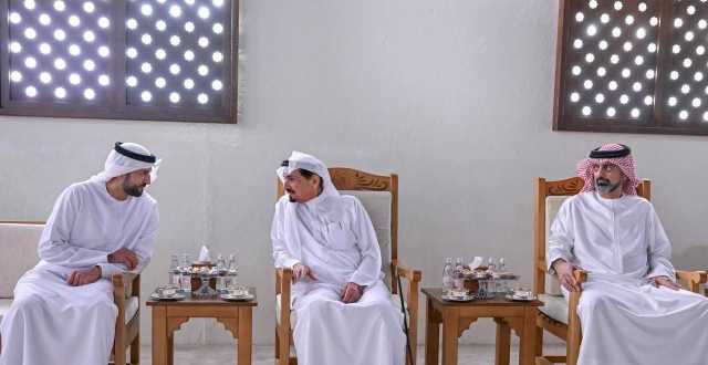 النعيمي والشرقي وسعود بن صقر يواصلون استقبال المهنئين برمضان