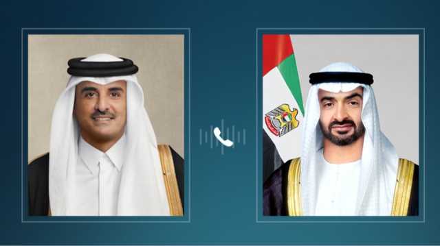محمد بن زايد وتميم بن حمد: إيجاد أفق واضح للسلام بـ«حل الدولتين»