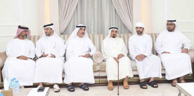 النعيمي والمعلا والشيوخ يعزون عبدالرحمن العويس بوفاة والده