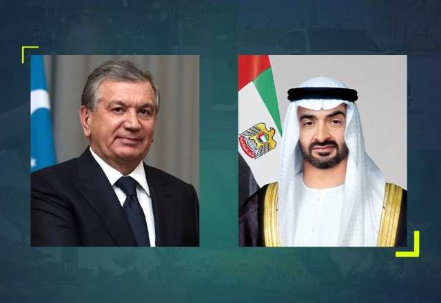 محمد بن زايد يبحث ورئيس أوزبكستان تعزيز العمل الدولي بمواجهة تغير المناخ في «COP28»