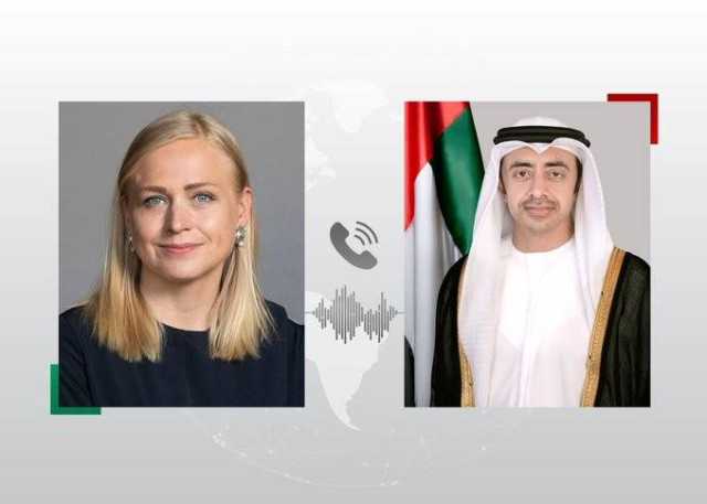عبدالله بن زايد ووزيرة خارجية فنلندا يبحثان التطورات في المنطقة