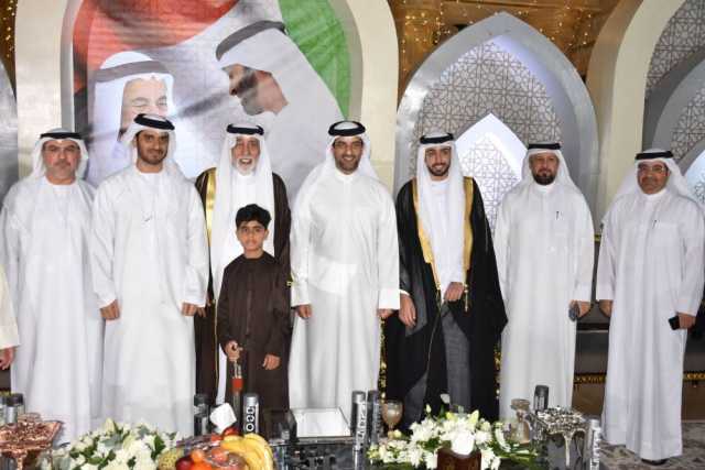سلطان بن أحمد يشهد زفاف عمر أحمد الجسمي