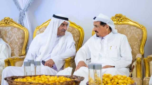 النعيمي يتقبل تعازي حاكم الفجيرة ونائب حاكم الشارقة في وفاة الشيخ سعود بن عبدالله