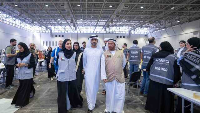 سالم بن عبد الرحمن القاسمي يزور حملة «تراحم من أجل غزة»