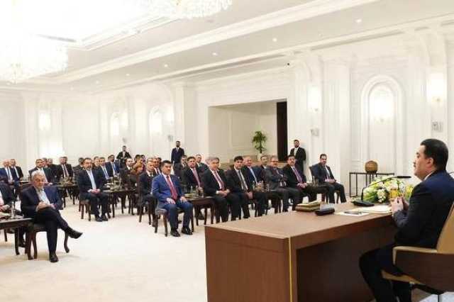 السوداني يلتقي سفراء أحزاب الحشد والعوائل الجدد لـ” خدمة العراق”