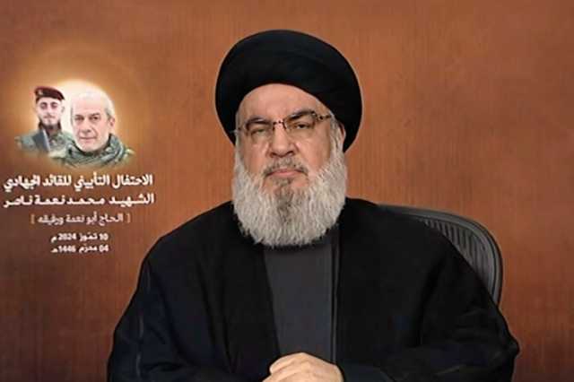 نصر الله: ما تقبل به حركة حماس سنقبل به جميعا