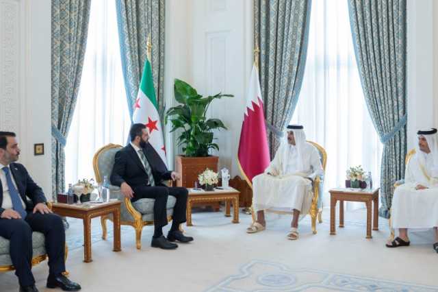 أمير قطر والرئيس السوري يبحثان في الدوحة تعزيز التعاون