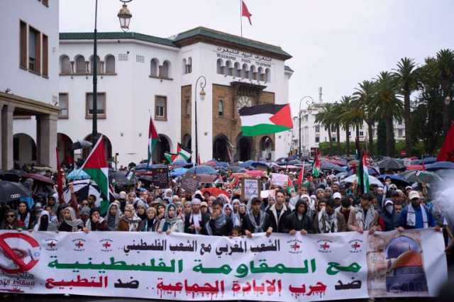 مغاربة يحتجون بميناء الدار البيضاء على رسو سفينة متجهة لإسرائيل