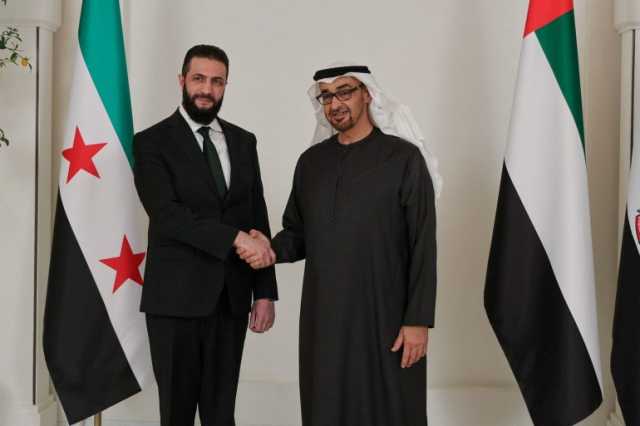 الشرع يلتقي بن زايد في أبو ظبي