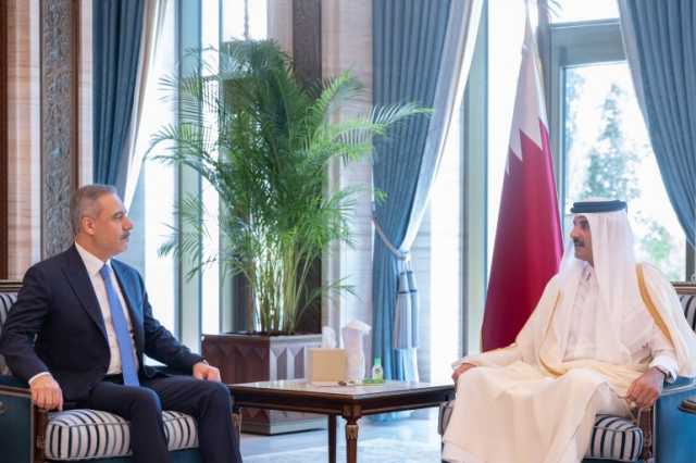 أمير قطر يبحث مع وزير الخارجية التركي تطورات غزة وسوريا