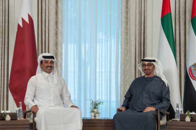 أمير قطر يبحث مع رئيس الإمارات أوضاع المنطقة