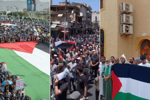 مظاهرات حاشدة في الأردن واليمن والمغرب دعما لغزة