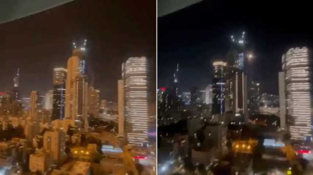 شاهد.. صواريخ إيرانية تقصف تل أبيب