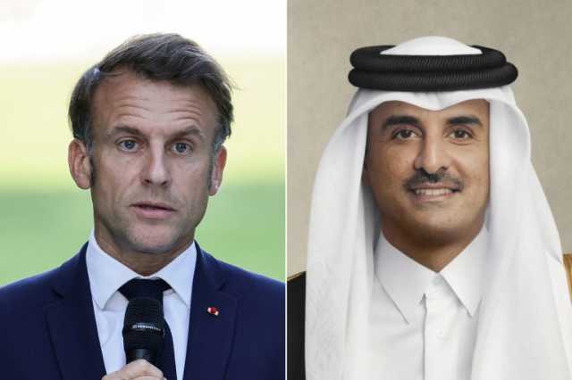 أمير قطر والرئيس الفرنسي يبحثان الهجمات على إيران