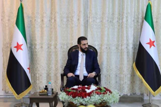 الشرع يرفض تقسيم سوريا ويدعو إلى الوحدة دون عنف
