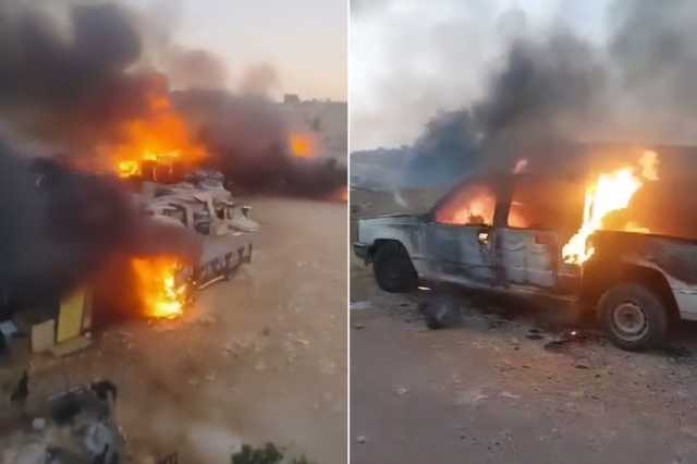 مستوطنون يهود يحرقون ممتلكات فلسطينية برام الله
