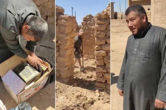 سوري يستخرج ألفي كتاب خبأها تحت الأرض قبيل اقتحام قوات الأسد قريته